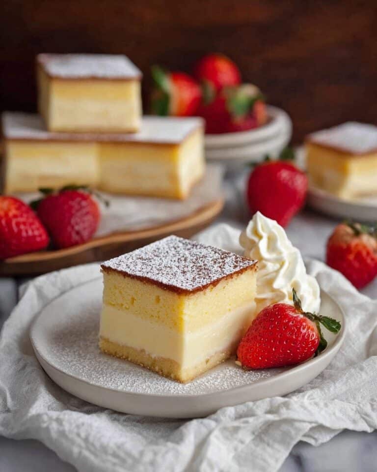 Magic Three Layer Custard Cake (From One Batter) Recipe