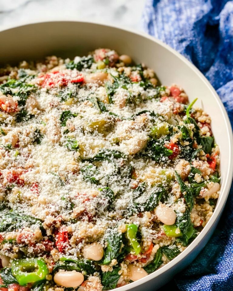 Italian Ground Turkey Skillet with Beans, Tomatoes, and Spinach Recipe