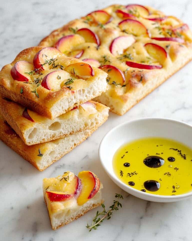 Peach & Thyme Focaccia Bread Recipe