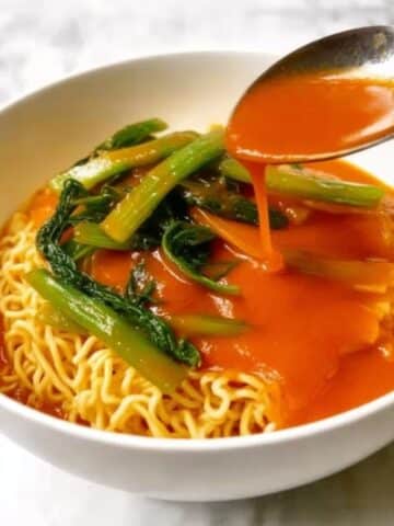 Spicy Korean Noodle Soup (Quick & Healthy) Recipe
