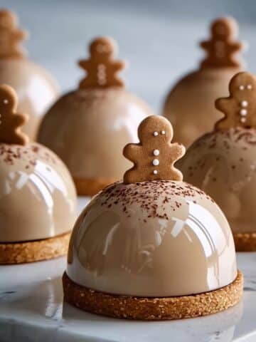 Gingerbread Latte Mousse Domes Recipe
