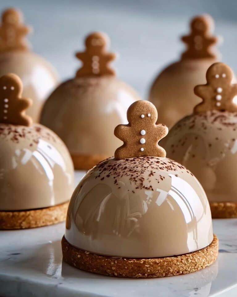 Gingerbread Latte Mousse Domes Recipe