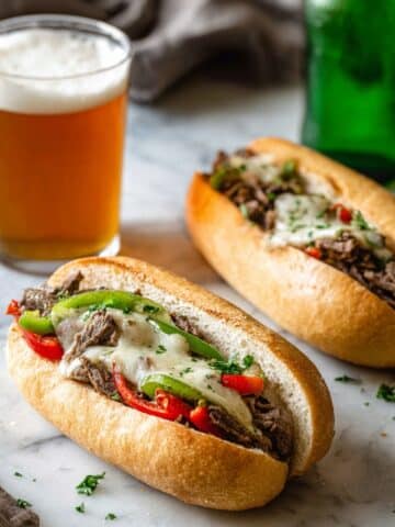 Philly Cheesesteak with Peppers and Onions Recipe