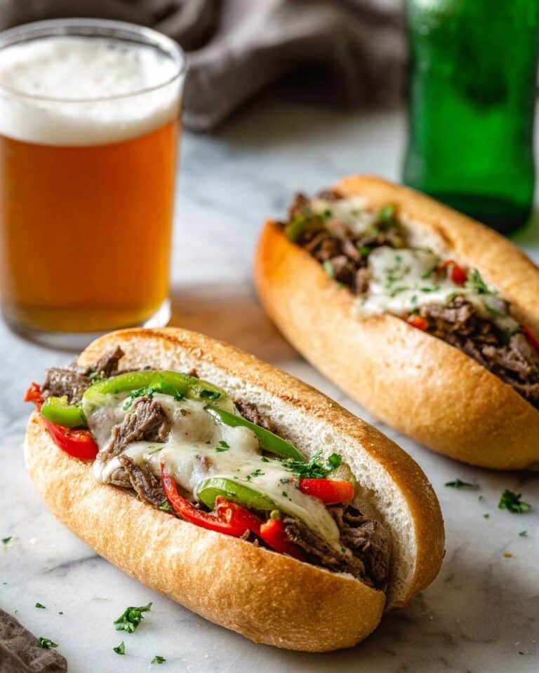 Philly Cheesesteak with Peppers and Onions Recipe