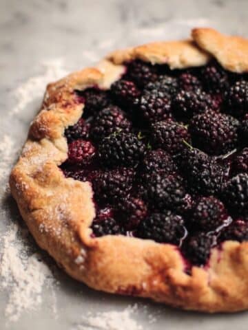 Blackberry Basil Galette with Lemon Cream Recipe