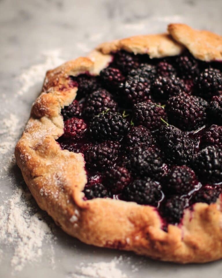 Blackberry Basil Galette with Lemon Cream Recipe