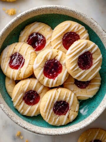 Raspberry Almond Thumbprint Cookies Recipe