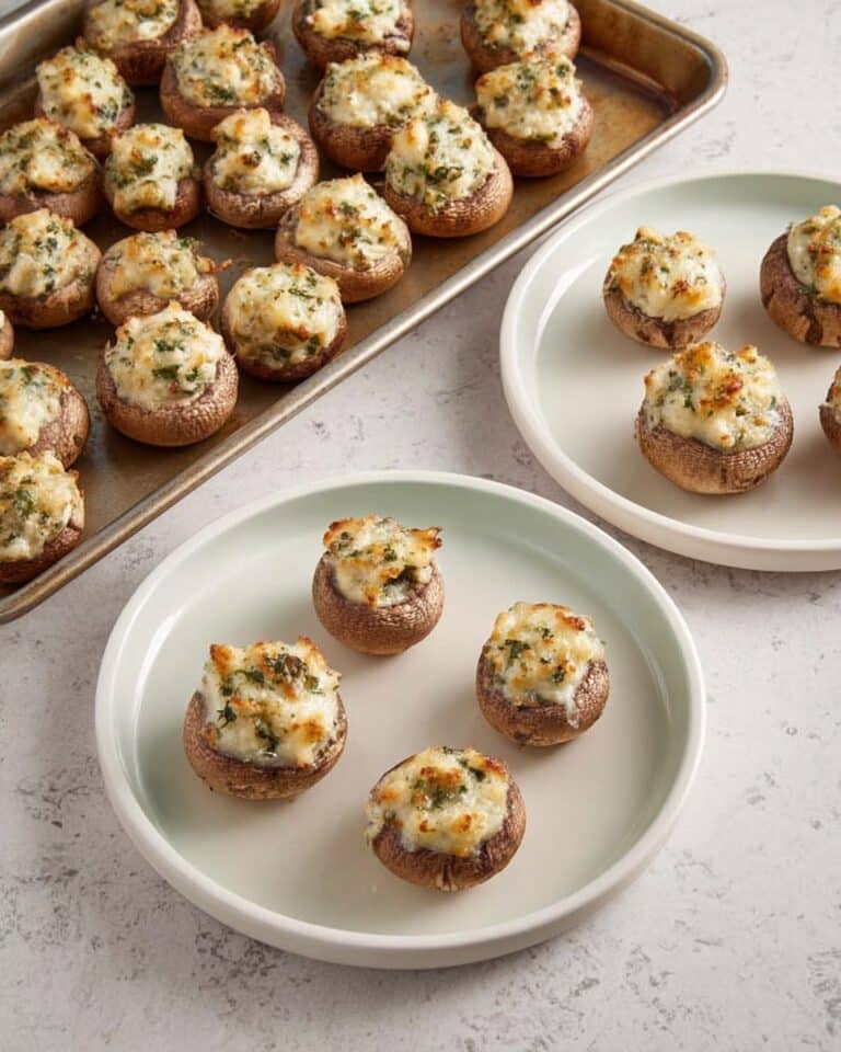 Spinach Artichoke Stuffed Mushrooms Recipe