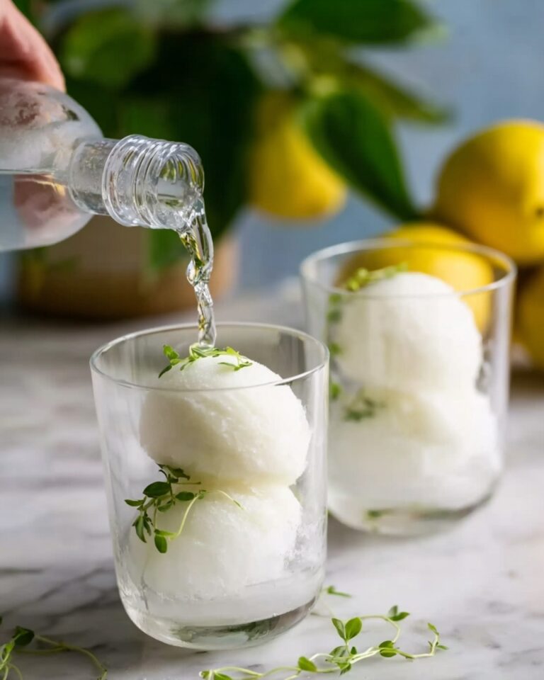 Thyme-Infused Lemon Sorbet with Gin & Tonic Recipe
