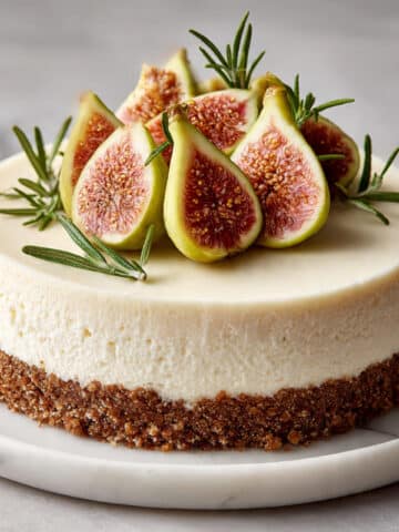 Honey Orange Cheesecake with Figs and Rosemary Almond Crust Recipe