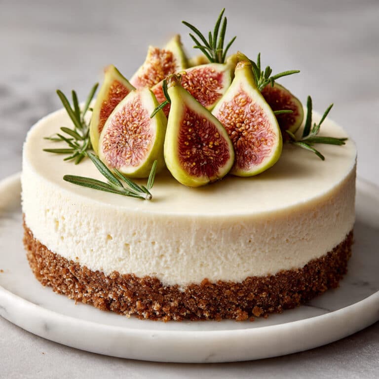 Honey Orange Cheesecake with Figs and Rosemary Almond Crust Recipe