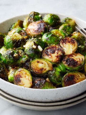 Maple Balsamic Roasted Brussels Sprouts