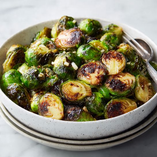 Maple Balsamic Roasted Brussels Sprouts