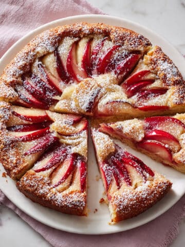 Almond Cake with Pink Apples Recipe