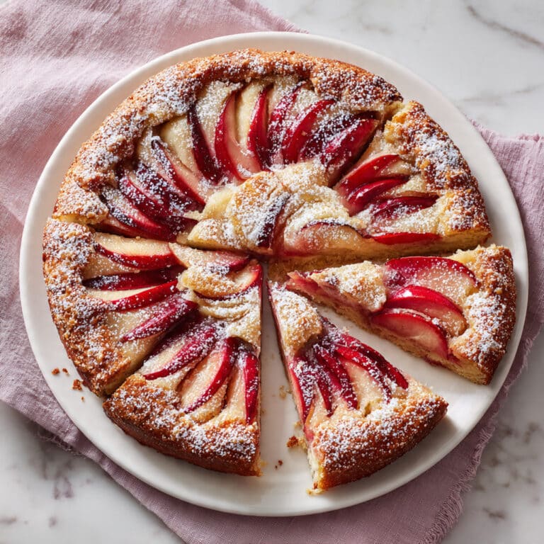 Almond Cake with Pink Apples Recipe