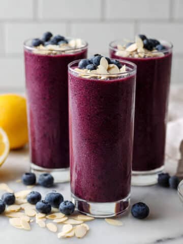 Blueberry Smoothie with Raspberries, Banana, and Ginger Recipe