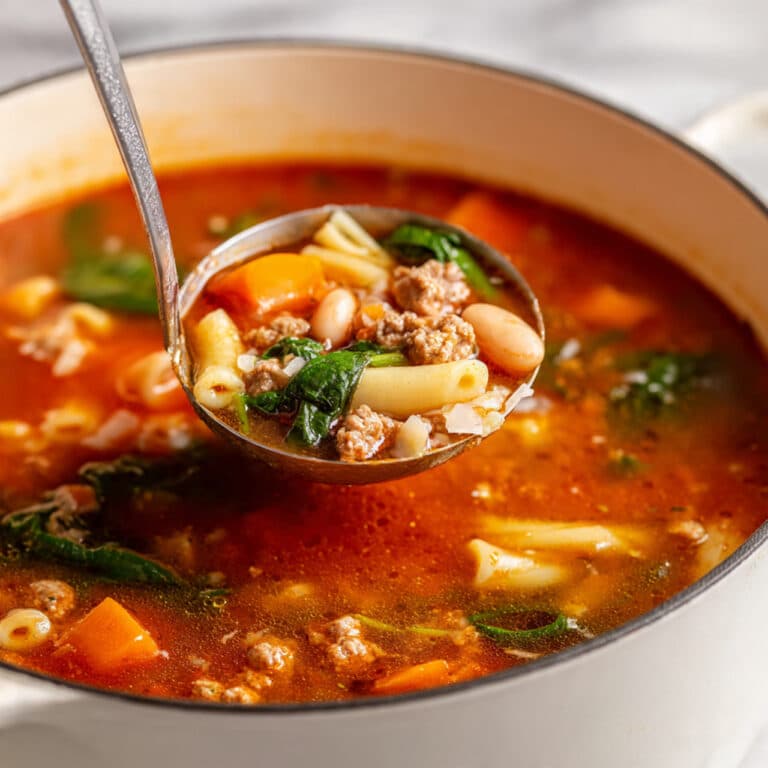 Minestrone Soup with Sausage and Orzo Recipe