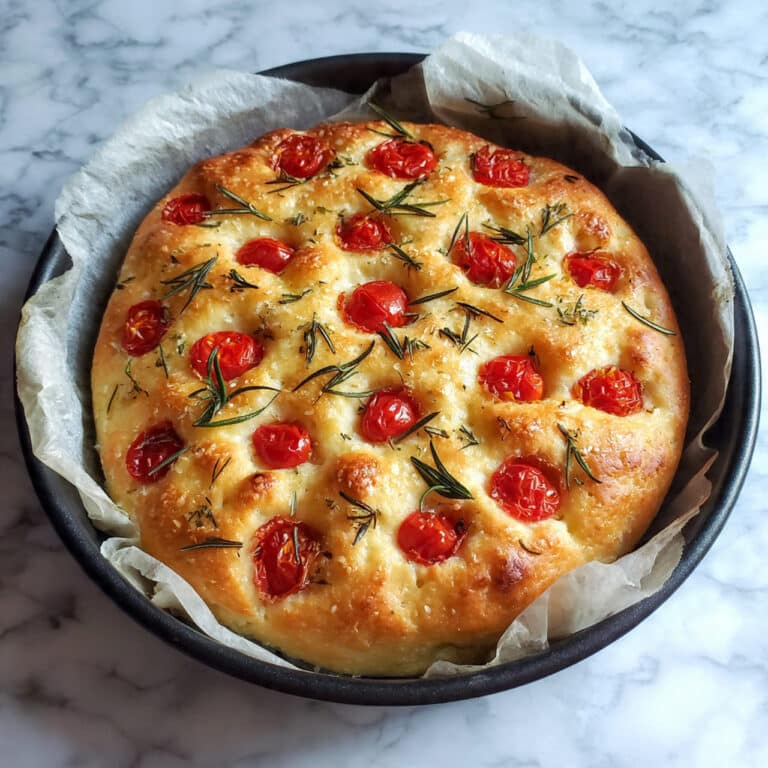 Mini No-Knead Focaccia with Cherry Tomatoes and Rosemary Recipe