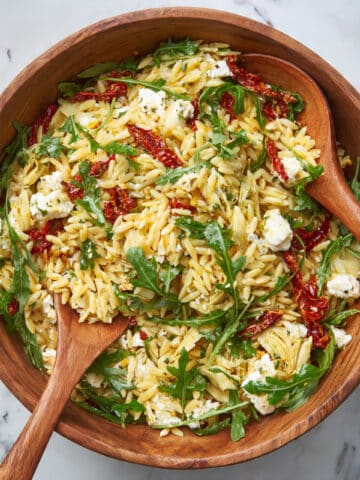 Orzo Pesto Salad with Feta and Tomatoes Recipe