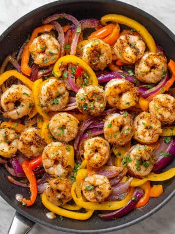 Shrimp Fajitas with Lime and Bell Peppers Recipe