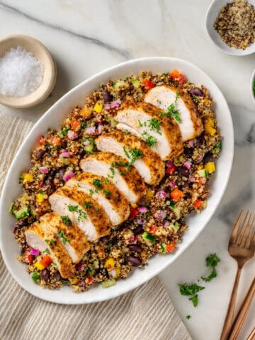 Chicken Quinoa Salad with Fresh Veggies and Lemon Dressing Recipe