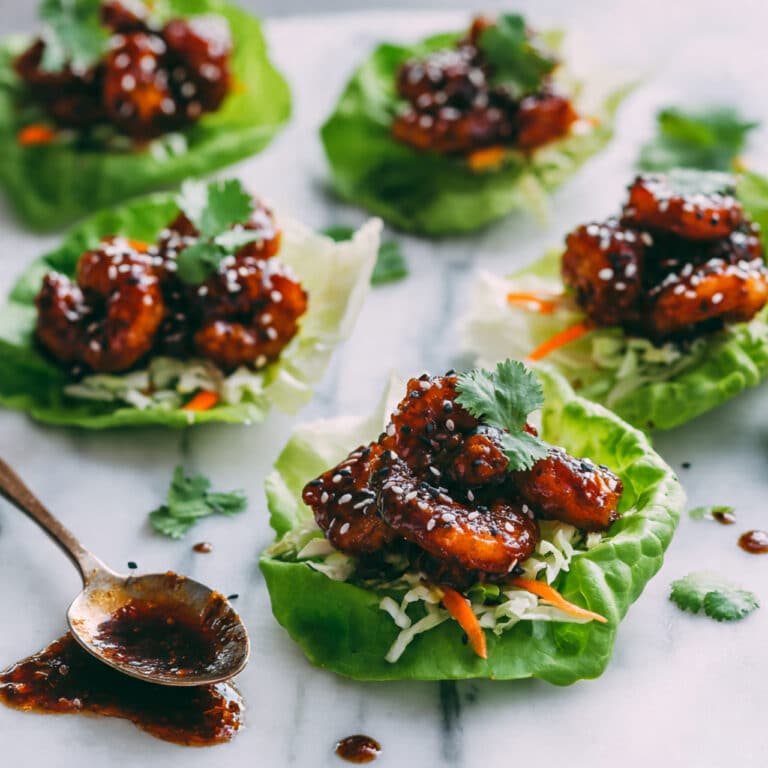 Sticky Shrimp Lettuce Wraps Recipe