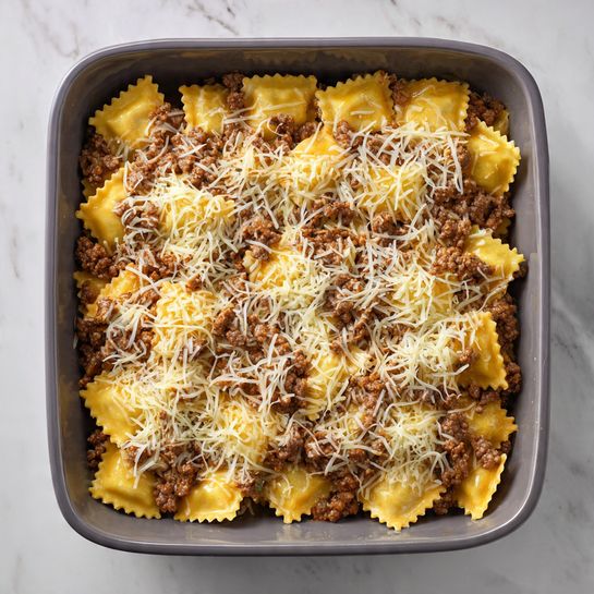 Easy Baked Ravioli Lasagna