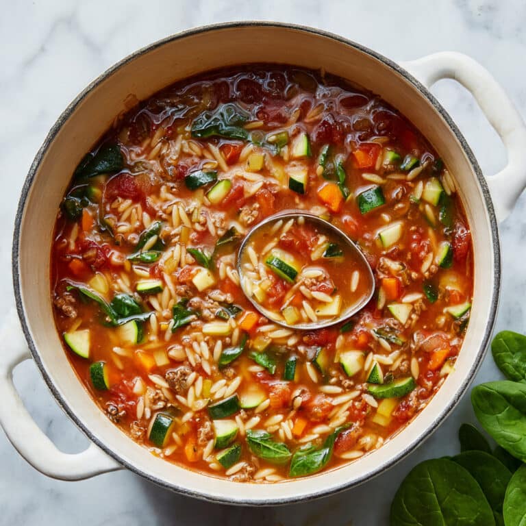 Minestrone Soup with Sausage and Orzo Recipe