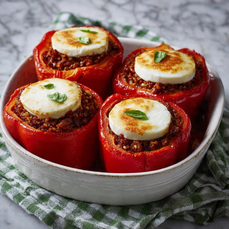 Cheesy Italian Stuffed Peppers with Mozzarella Recipe