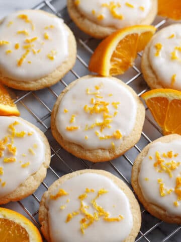 Iced Almond Flour Orange Cookies Recipe