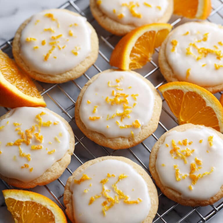 Iced Almond Flour Orange Cookies Recipe