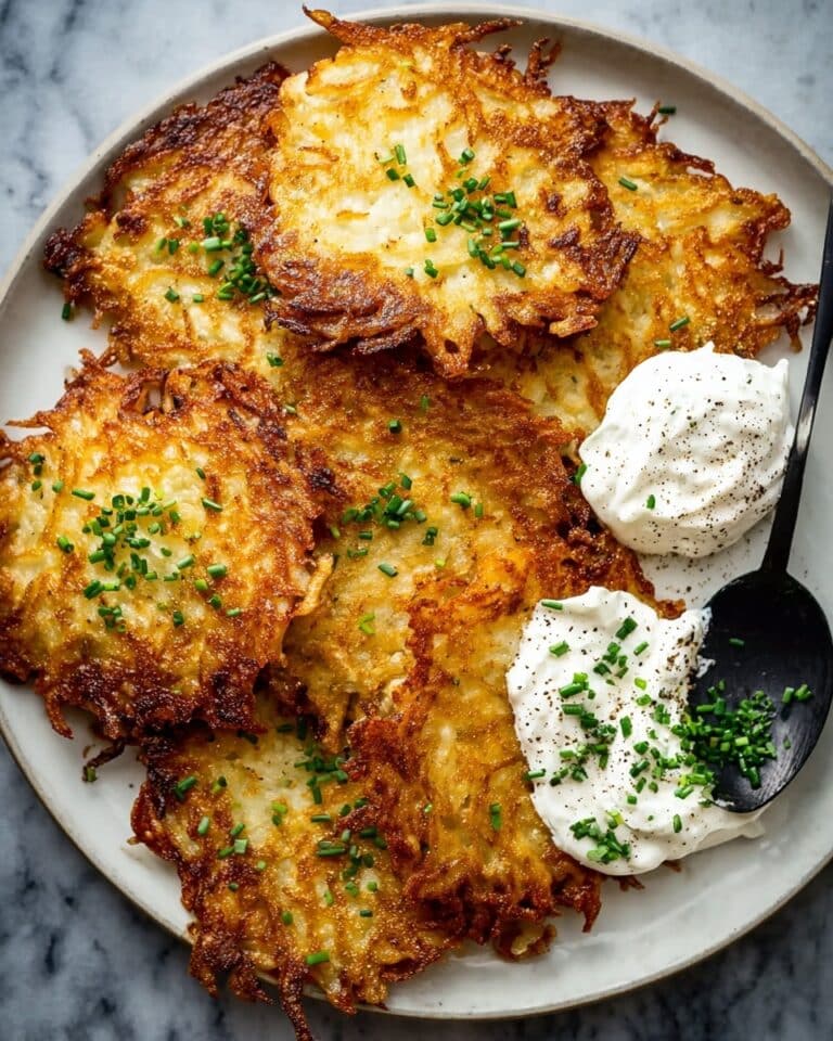 Crispy Potato Pancakes with Creamy Dips Recipe
