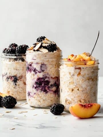 Easy 2-Ingredient Overnight Oats with Fresh Fruit and Coconut Recipe