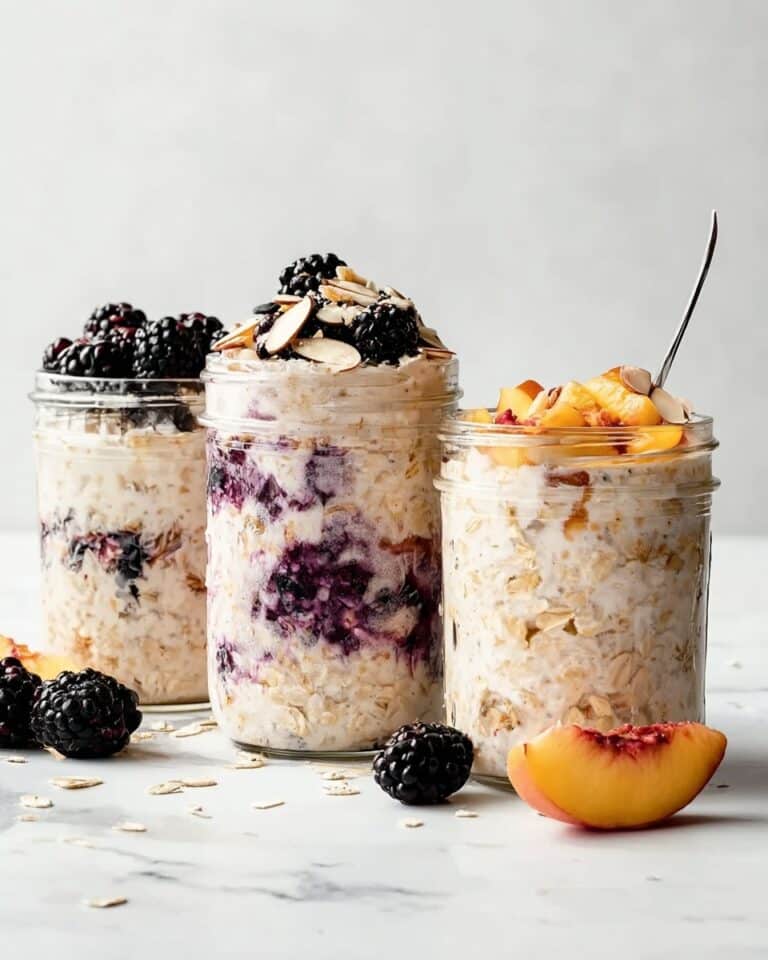 Easy 2-Ingredient Overnight Oats with Fresh Fruit and Coconut Recipe