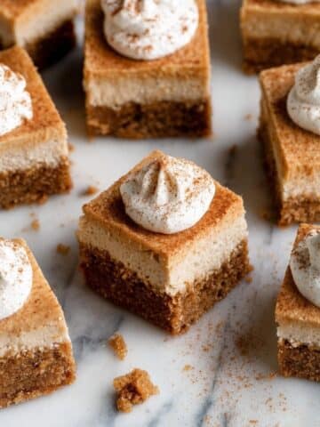 Mini-Pumpkin Cheesecake Bars with Greek Yogurt and Pecan Crust Recipe