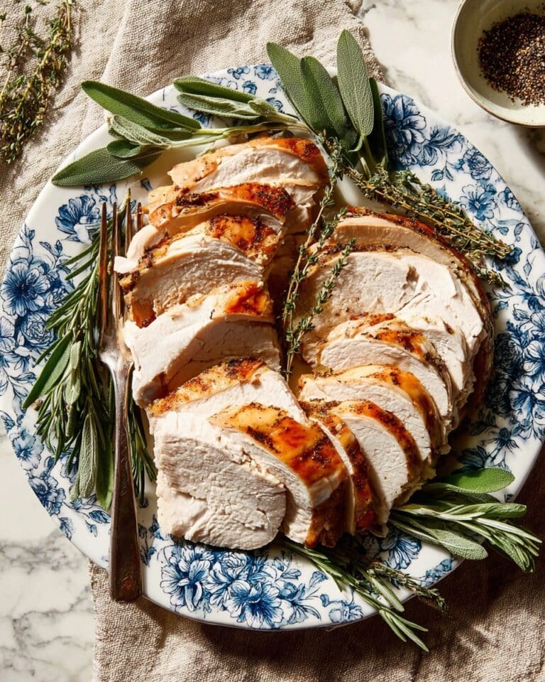 Roasted Bone-In Turkey Breast with Herb-Infused Compound Butter Recipe