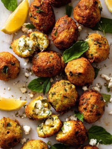 Greek Zucchini Tots with Minted Yogurt Recipe