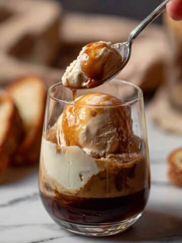 Affogato: Vanilla Gelato with Hot Espresso and Optional Liquor Recipe