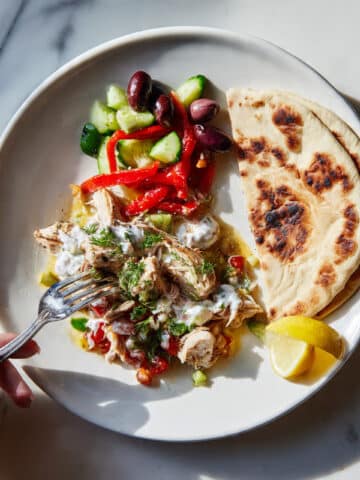 Sheet Pan Chicken Pitas with Tzatziki Recipe