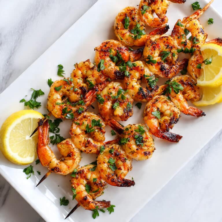 Grilled Lemon Paprika Shrimp Skewers Recipe
