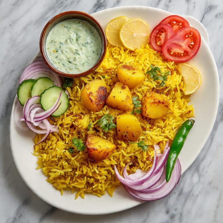Spicy Potatoes and Tomato Tehri: Flavorful Vegetarian Rice Recipe