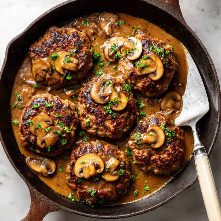 Salisbury Steak with Rich Mushroom-Onion Gravy Recipe