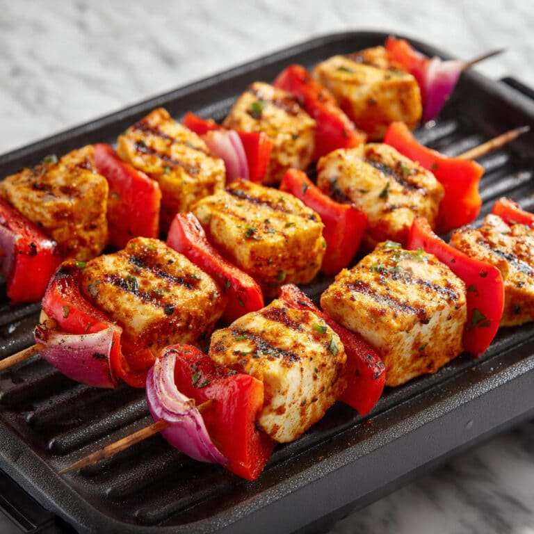Grilled Chicken Kebabs with Dill and Vegetables Recipe