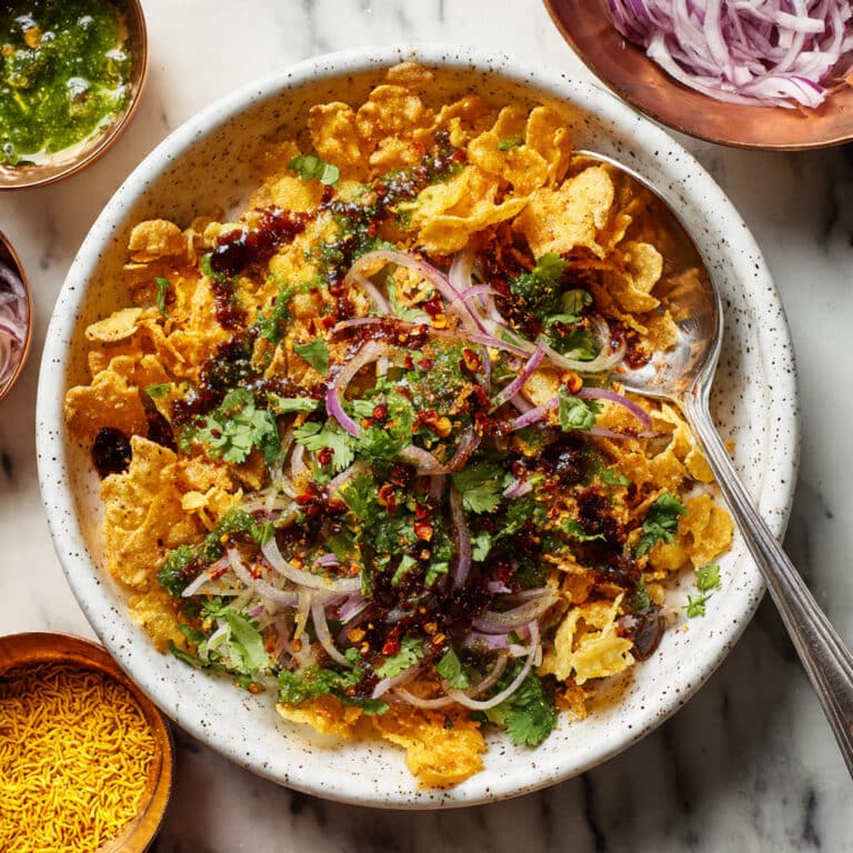 Mixed Plate Aloo Chana Chaat - Street Style Recipe