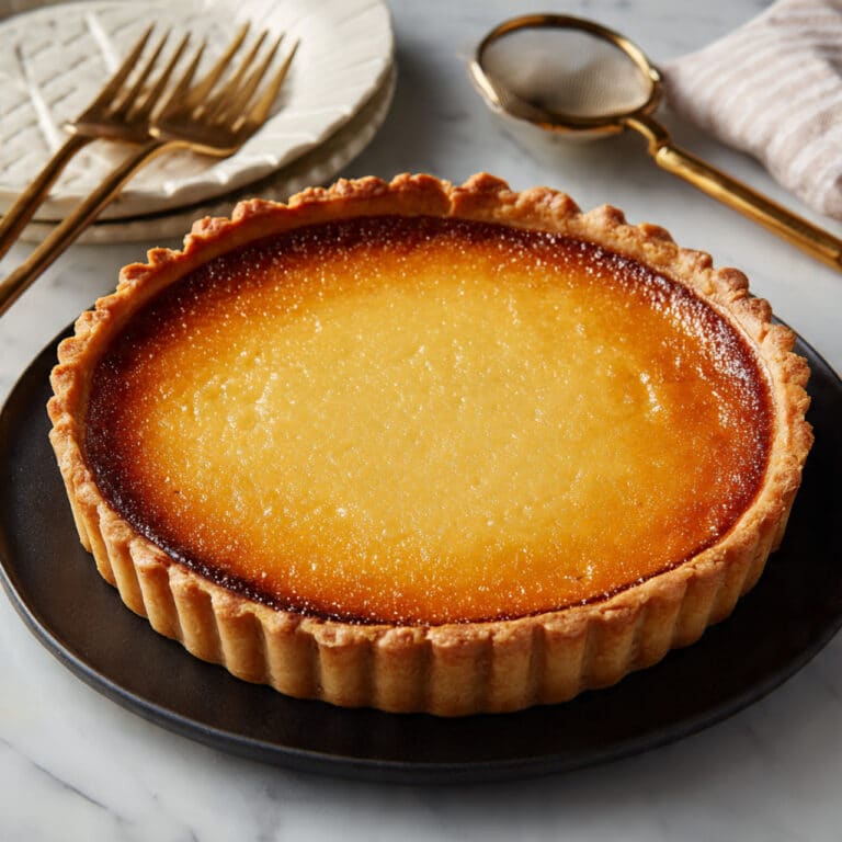 Homemade Butterscotch Tart with Sweetened Shortcrust Pastry Recipe