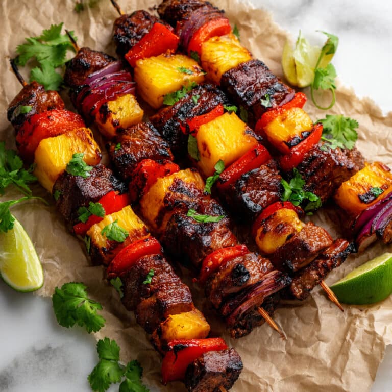 Grilled Jerk Chicken Kebabs with Pineapple and Bell Peppers Recipe