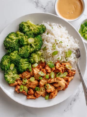 Red Curry Chicken Stir Fry with Spicy Cashew Sauce Recipe