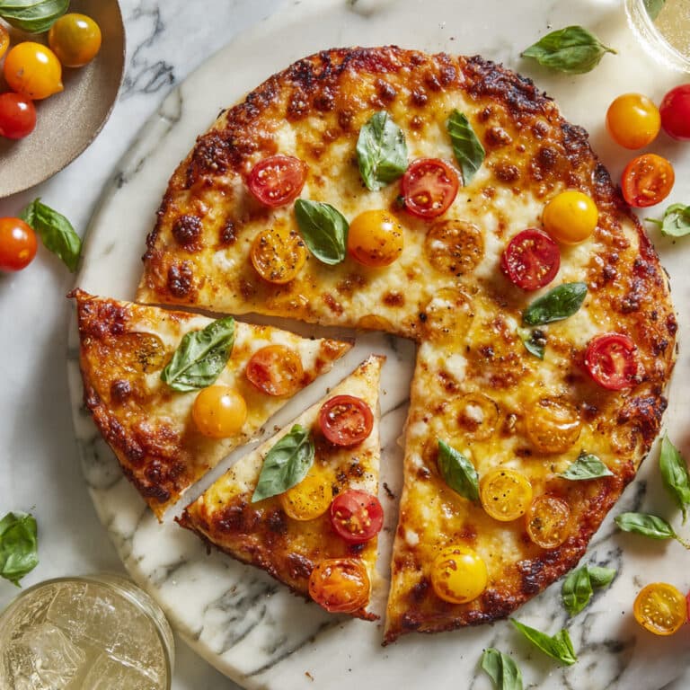 Fresh Cherry Tomato Basil Pizza Recipe