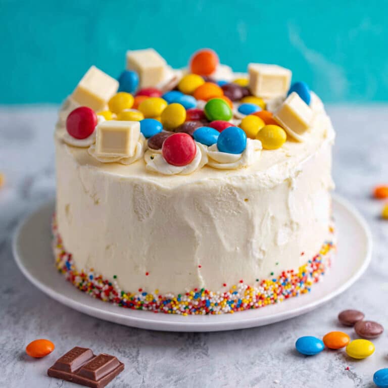 Neapolitan Cake with Vanilla, Strawberry, and Chocolate Layers Recipe