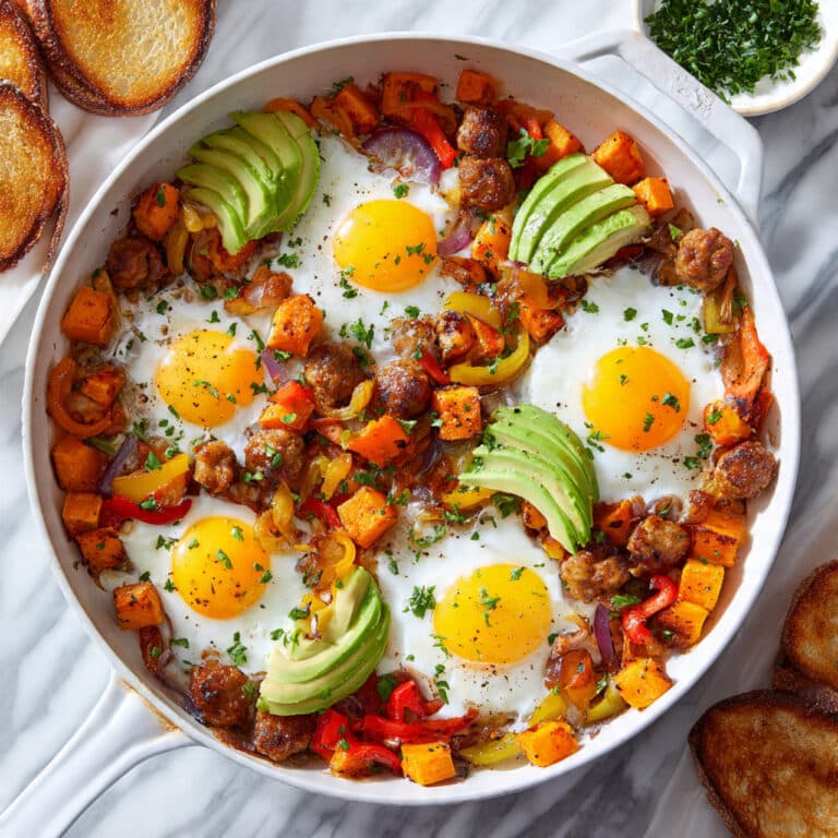 Sweet Potato Hash with Peppers, Onions, and Fried Eggs Recipe